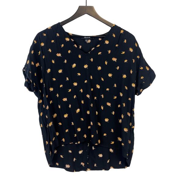 Blouse Madewell Hi-Line Manches 3/4 - Moutarde/Or - Taille XS - Femme - Occasion